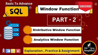 Window Function  Part 2  SQL Advance  Dsa TechSimplified [upl. by Netnerb]