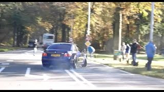 Loud BMW E60 M5 V10 Powerslides and acceleration [upl. by Alih]