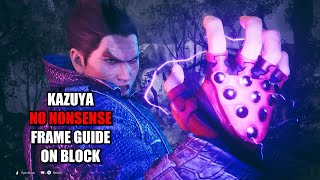 TEKKEN 8  KAZUYA against BLOCKED opponent FRAME DATA learn and punish your opponent [upl. by Wilinski]