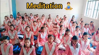 meditation in classroom yoga practice littleexplorers gourisaha india uttarakhand school [upl. by Philemol237]