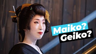 Comment faire la différence entre une MAIKO et une GEIKO geisha [upl. by Ycak]