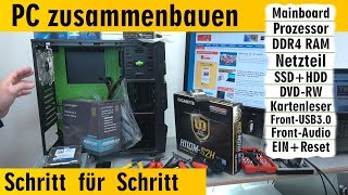 PC zusammenbauen  Schritt für Schritt  eigenen Rechner bauen  Anleitung  4K [upl. by Federica]