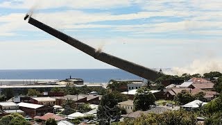 Port Kembla Stack Demolition Australia 20 Feb 2014 [upl. by Nnaeerb241]