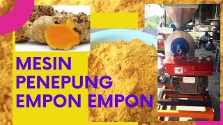 MESIN PENEPUNG JAHE KUNIR LAOS KENCUR TEMULAWAK DAN EMPON EMPON [upl. by Thorvald945]