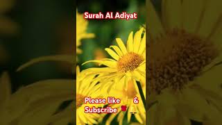 Surah Al Adiyat quran viralvideo motivation trending youtubeshorts ytshorts youtube love [upl. by Survance]