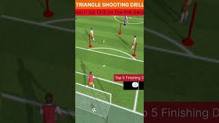 Football Finishing Drills  Triangle shooting footballdrills soccer footballpractice [upl. by Arand]