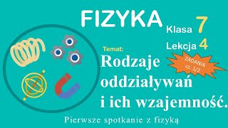 Fizyka Klasa 7 Lekcja 4 Rodzaje oddziaływań i ich wzajemność  rozwiązywanie zadań cz 12 [upl. by Obeng895]