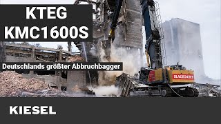 KTEG KMC1600S  Deutschlands größter Abbruchbagger Abbruch der Dolomitwerke in Hagen [upl. by Afatsom]