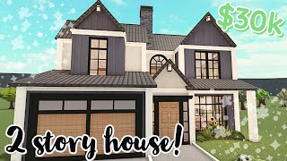 30k Bloxburg House Build 2 Story Tutorial WITH VOICE [upl. by Platon]