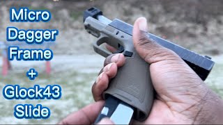 Palmetto State Armory micro dagger frame  Glock 43 slide [upl. by Lemmor284]