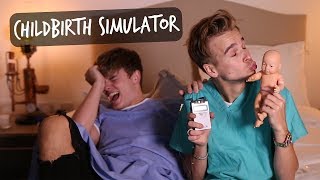 CHILDBIRTH SIMULATOR CHALLENGE ft JACK MAYNARD  ThatcherJoe RUS SUB [upl. by Natye]