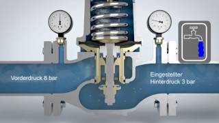 Druckminderer D15S  Einstellung des Druckes  Honeywell Home [upl. by Enautna]