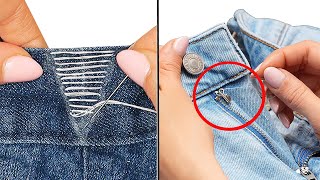 Good sewing tricks  how to downsize jeans in the waist [upl. by Eednak]