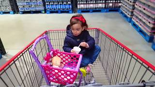 Playing amp Doing Shopping  Toy Supermarket Mini Cart  Play House [upl. by Artenehs]