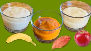 Baby food puree for 6 to 12 months baby  puree for beginners stage 1 homemade puree for baby [upl. by Rahcir]