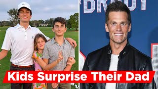 Tom Bradys Kids Surprise Their Dad By Share Sweet Video About His Dads NFL Career [upl. by Atiroc]