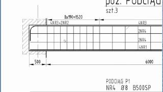 Zestawienie stali i komponowanie projektu do wydruku przy użyciu nakładki eCAD Żelbet [upl. by Aldon]