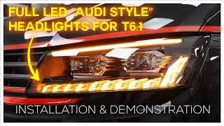 Full LED Dynamic Headlights For T61 Installation quotAudi Stylequot Sequential Indicators 2024 [upl. by Notserk547]