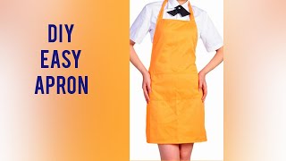 How to make apron at homeStep by step apron apron cutting and stitchingEasiest apron with pocket [upl. by Haisoj277]