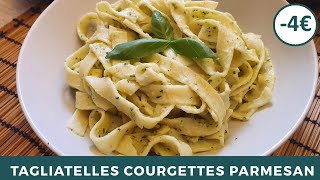 Tagliatelles Courgettes Parmesan  Sauce Crémeuse  Recette Facile et Originale [upl. by Kcoj740]