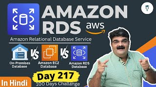 Day 217 AWS Relational Database Service RDS  OnPremises Vs Amazon EC2 Vs Amazon RDS [upl. by Ailito]