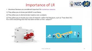 Characteristics of a Good Literature Review by EngrDr Raja Masood Larik [upl. by Thacker]