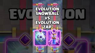 Evolution Snowball ❄️VS Evolution Zap ⚡️ clashroyale shorts CozyClashmas [upl. by Nicodemus]