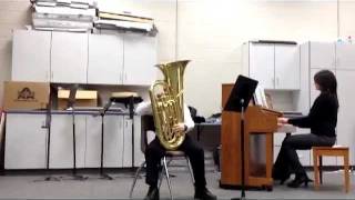 Tuba Solo  Handel Bourree [upl. by Ylirama]