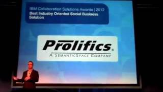 Prolifics Wins Best Industry Oriented Social Business Solution [upl. by Anits]