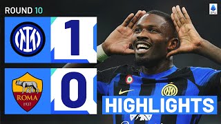 INTERROMA 10  HIGHLIGHTS  Thuram edges Roma at San Siro  Serie A 202324 [upl. by Heady]