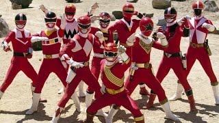 Forever Red Rangers Morphs  Wild Force  Power Rangers Official [upl. by Anikas]