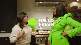 Keke Palmer shakesup breakfast lunch and dinner with HelloFresh [upl. by Anivek]