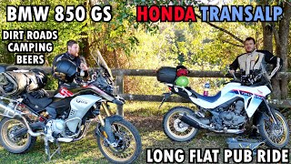 Transalp 750  BMW 850 GS  Adventure Motorcycle Camping [upl. by Guerra]