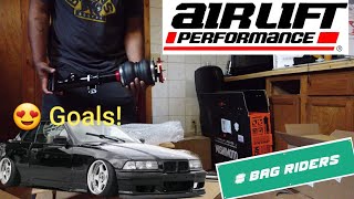 Almost 4000 for this Insane E36 build gets airlift 3p suspension from bag riders [upl. by Alburg13]