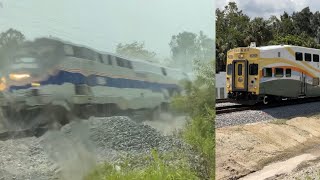 Railfanning Amtrak and SunRail on Deland station opening day ft 164 81224 [upl. by Labanna643]