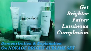 NovAge Bright Sublime Set  Oriflame India 🇮🇳  Brighter Fairer Luminous Complexion Swati Jaiswal [upl. by Emmons]