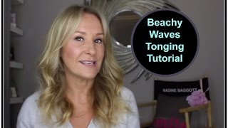 Beachy Waves Tonging Hair Tutorial [upl. by Eldon6]