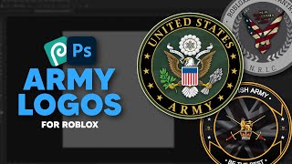 How To Make MILITARY LOGOS  Roblox GFX Tutorial [upl. by Hgielyak]