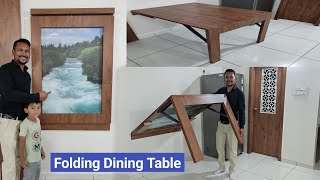 Folding Dining Table Wall Mounted Dining Table for Kitchen Space Saving Furniture Ideas [upl. by Whiney]