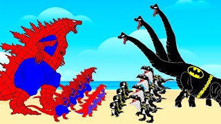 Evolution Of SPIDERGODZILLA Family Vs BATMANDINOSAUR Family  Returning from the Dead [upl. by Val]