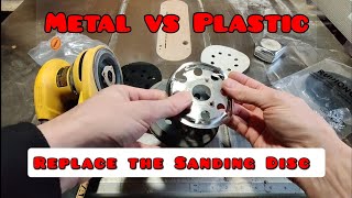 How to replace the sanding disc on a DeWalt orbital sander [upl. by Aehtrod]