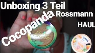 Unboxing 3 Teil Cocopanda Rossmann HAUL Illes Welt [upl. by Yehs]