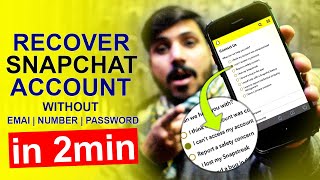 How to Recover Snapchat Account Without Email Password And Phone Number Hindi Urdu 2022 [upl. by Nomelif]