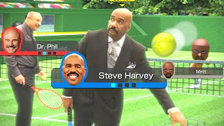 Dr Phil amp Steve Harvey in Wii Sports Tennis [upl. by Wilen]