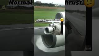 Normal reverse thrust vs target reverse thrust aviation avgeeks boeing plane crosswinds [upl. by Navap]