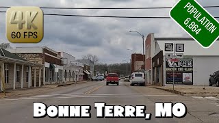 Driving Around Small Town Bonne Terre MO in 4k Video [upl. by Doti151]