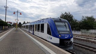 Ausfahrt des Wasserstoff iLint im Bahnhof Usingen [upl. by Rimola]