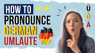 How to pronounce the German Umlauts Ä Ö Ü  German lesson for beginners [upl. by Irwin]