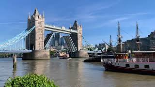 TOWER BRIDGE OPENS BASCULES FOR GÖTHEBORG SHIP TO PASS towerbridge open view tourism sweden uk [upl. by Peltz]