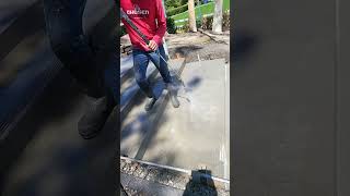 Pressure washing off the topcast concretestairs decorativeconcrete topcast homeownership [upl. by Colline]